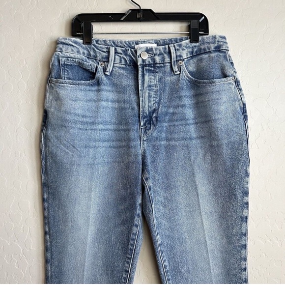 GOOD AMERICAN GOOD CLASSIC High Waisted SZ 4/27 Light wash INDIG0301 Tapered Leg - Picture 8 of 8